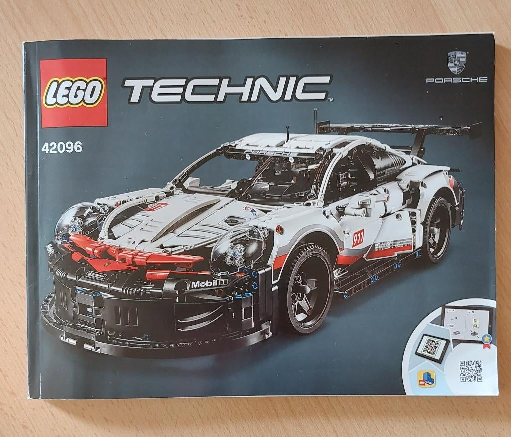 Lego Technic 42096 Porsche 911 RSR, Z.G.A.N. en Compleet!, Ophalen of Verzenden, Zo goed als nieuw, Complete set, Lego