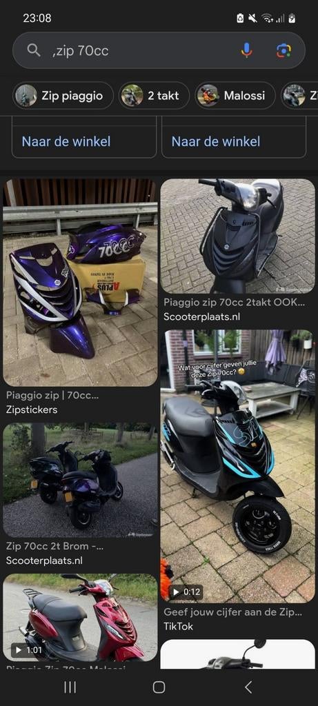 Piaggio zip 70cc zonder 123  GEZOCHT !!!!, Fietsen en Brommers, Brommeronderdelen | Scooters, Ophalen of Verzenden, Zo goed als nieuw