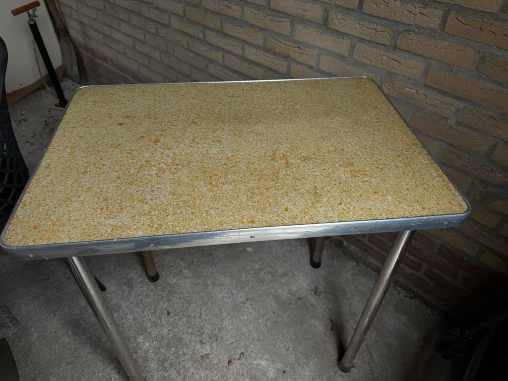 Authentieke vintage campingtafel jaren 50, Ophalen, Gebruikt, Campingtafel
