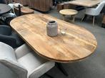 Magazijn leegverkoop eettafel deens ovaal mangohout matrix, Nieuw, Ophalen of Verzenden, Info@wkhome.nl, Argonweg 20 Amersfoort