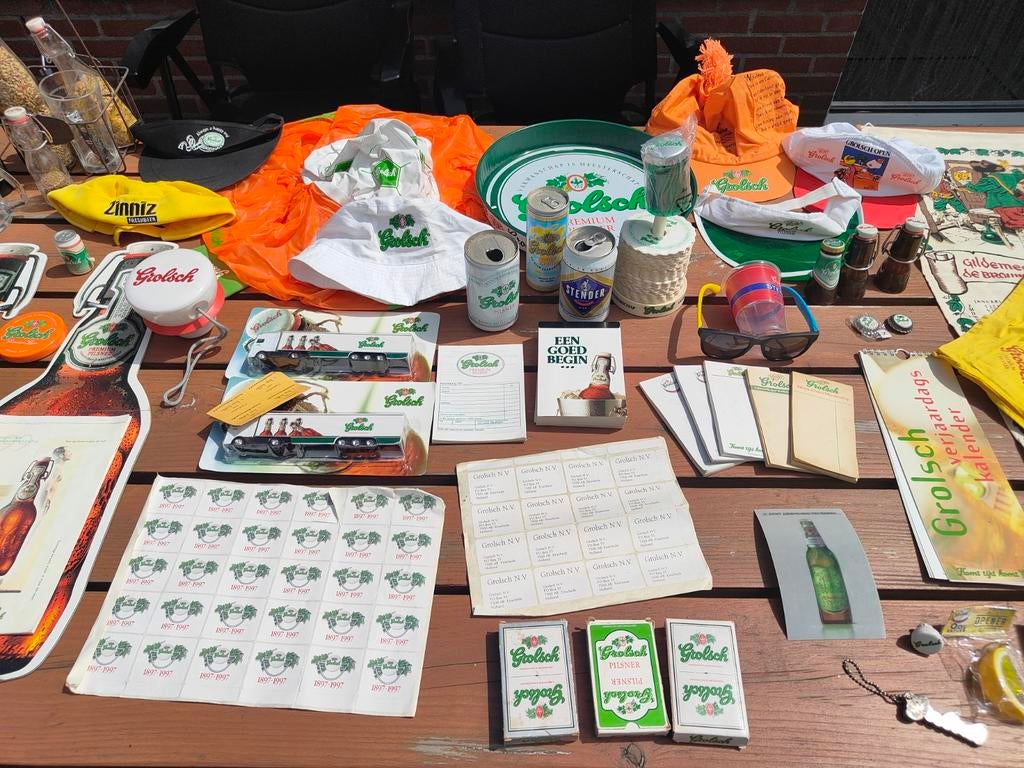 Grote verzameling Grolsch items, Verzamelen, Biermerken, Ophalen of Verzenden