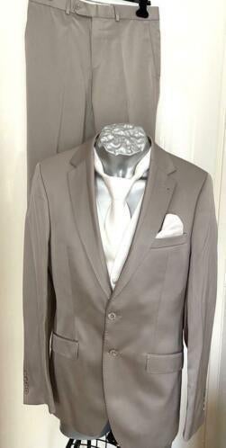 Trouwkostuum/kostuum maat 47 van Masterhand [v/vm], Ophalen of Verzenden, Zo goed als nieuw, Maat 46 (S) of kleiner, Beige