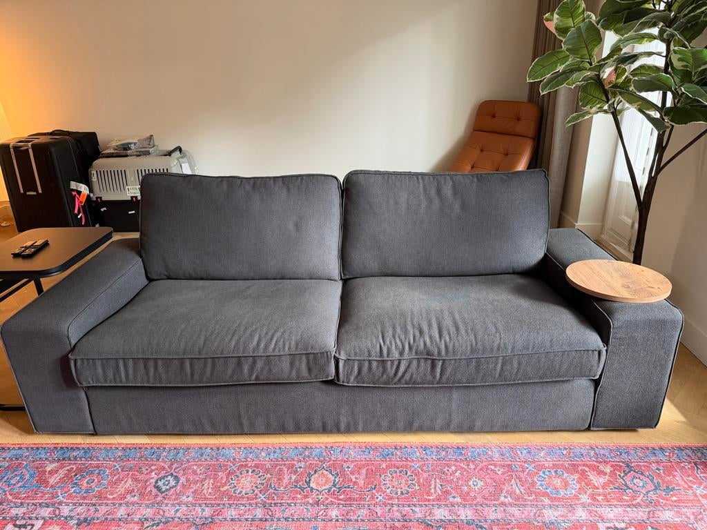 Ikea Kivik bank en poef - Zeer goede staat, Huis en Inrichting, Banken | Sofa's en Chaises Longues, Driepersoons, 75 tot 100 cm