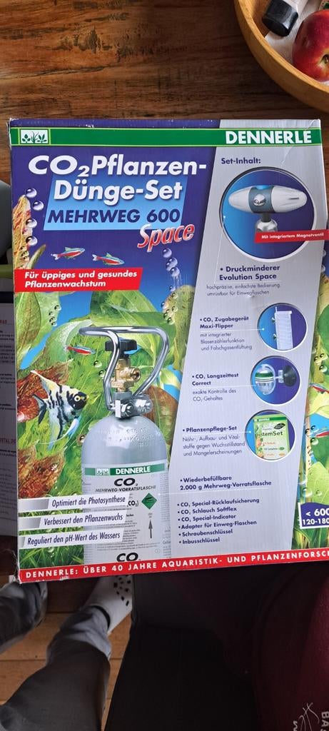 CO2 aquarium set dennerle reusable 600 space, Dieren en Toebehoren, Vissen | Aquaria en Toebehoren, Ophalen