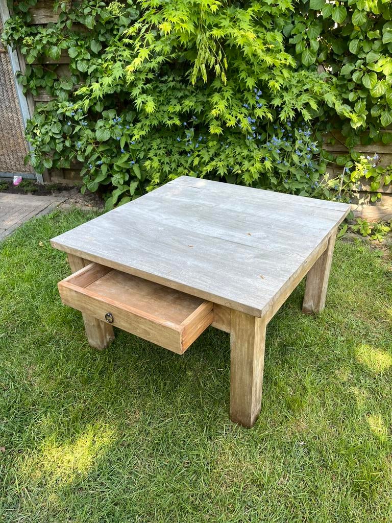 Teak houten tuintafel, Ophalen, Gebruikt, Vierkant, Teakhout