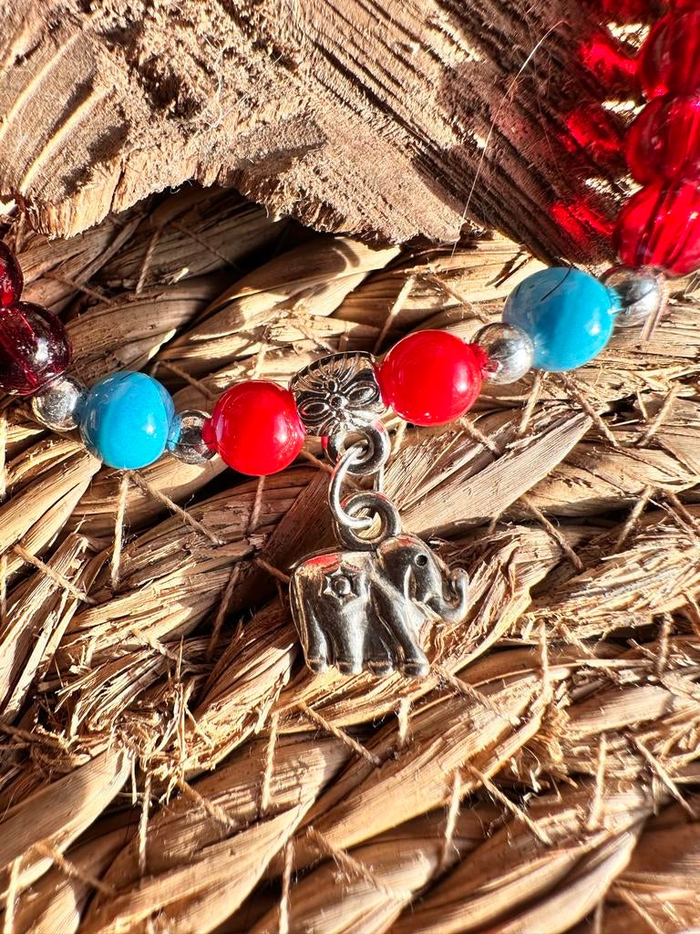Boho Armband met olifant bedel, Overige materialen, Nieuw, Ophalen of Verzenden, Met bedels of kralen