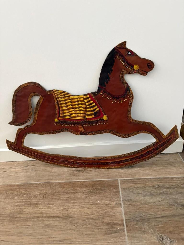 Handbeschilderd (hobbel)paard, Ophalen of Verzenden