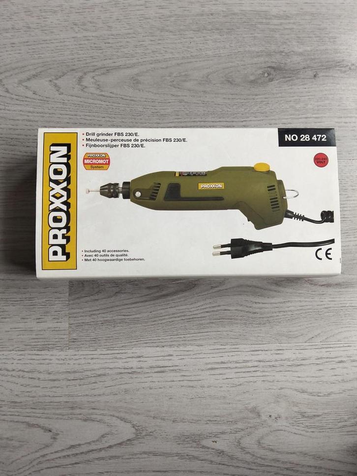 Proxxon Polijster/Boormachine FBS 230/E met accessoires, Doe-het-zelf en Verbouw, Gereedschap | Slijpmachines, Zo goed als nieuw