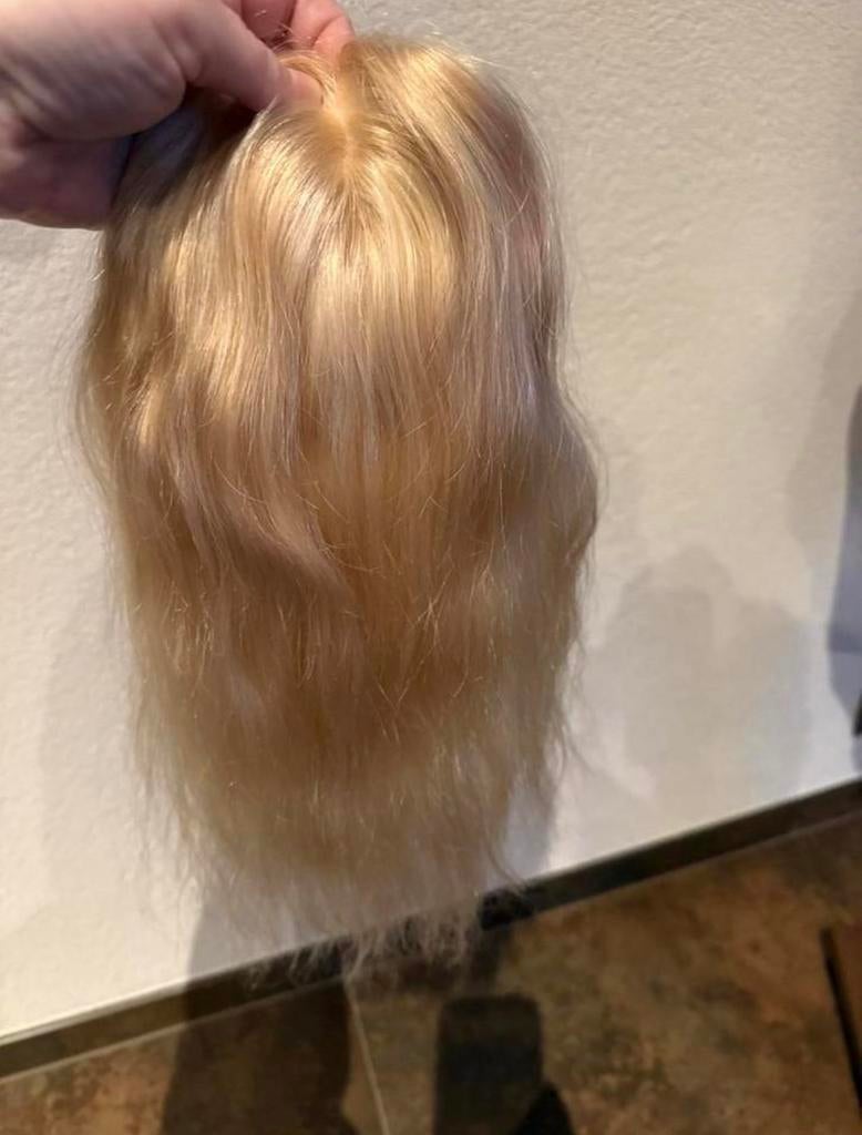 Haar topper 100 % human hair 16 inch (echt haar), Ophalen of Verzenden, Nieuw, Pruik of Haarverlenging