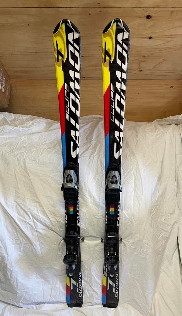 Salomon Equipe Ski's 130 cm - Gewaxt & Geslepen ski skies, Sport en Fitness, Gebruikt, 100 tot 140 cm, Carve, Skiën
