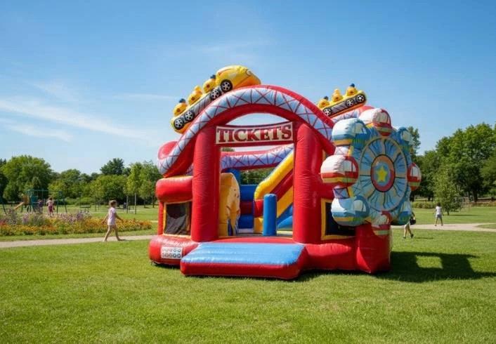 Funcity Rollercoaster Springkussen huren Breda | Incl opbouw, Ophalen of Verzenden, Nieuw, Verjaardag