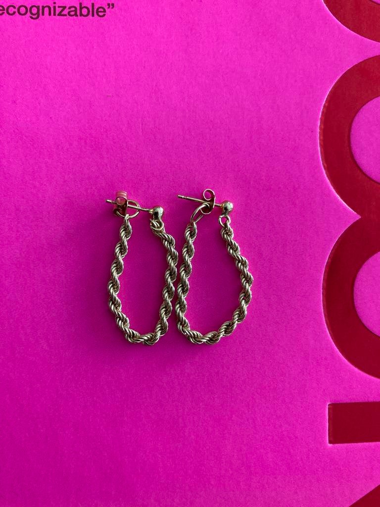 ✨🦢Gouden vintage anna nina paar oorbellen 14 karaat goud, Ophalen of Verzenden, Goud, Knopjes of Stekers