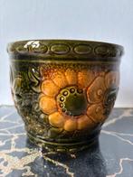 Vintage bloempot Scheurich Keramik West-Germany 14x16 cm, Tuin en Terras, Bloempotten, Rond, Ophalen of Verzenden, Zo goed als nieuw