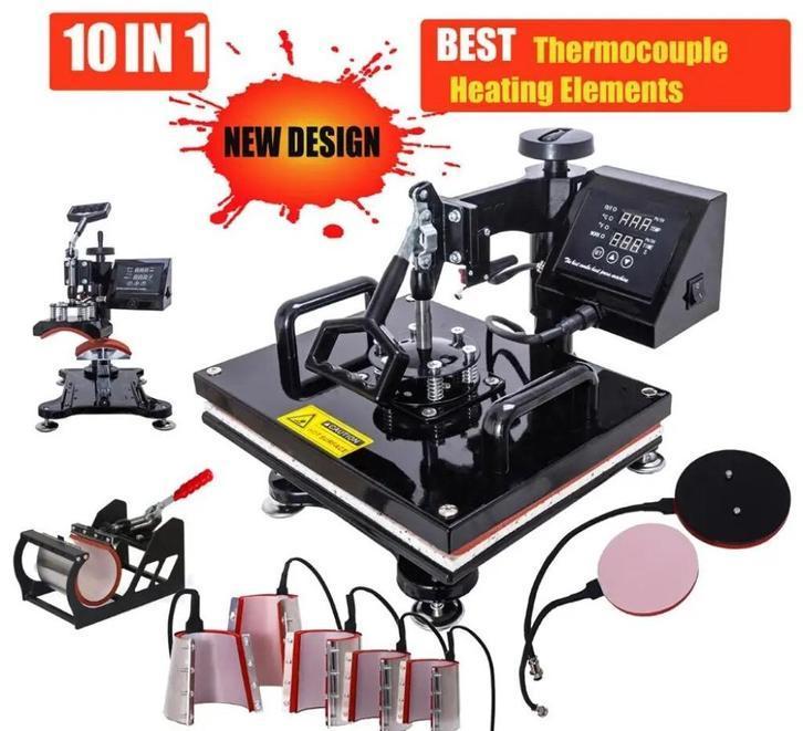 10 in 1 hittepers - transferpers - sublimatie printer, Hobby en Vrije tijd, Kledingapplicaties en Hotfix, Nieuw, Ophalen of Verzenden