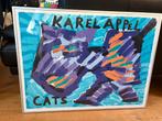 Karel Appel cats, groto litho niet gesigneerd prof ingelijst, Ophalen