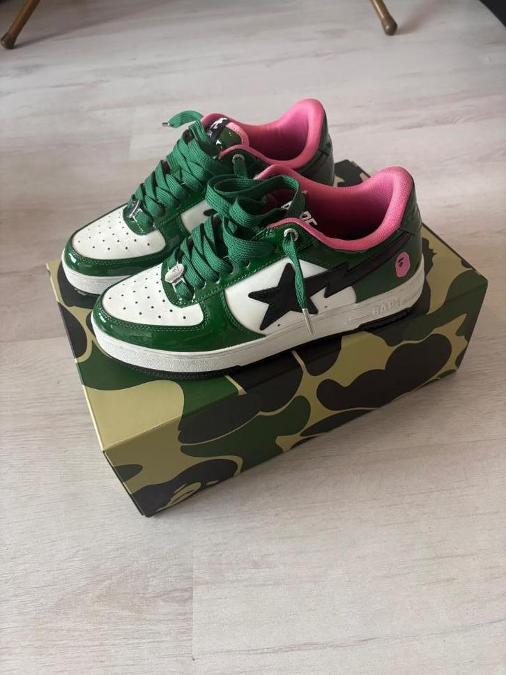 A BATHING APE PATENT LEATHER BAPE STA SNEAKER, Kleding | Heren, Schoenen, Zo goed als nieuw, Sneakers of Gympen, Overige kleuren