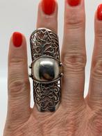 K700 Prachtige zilveren double armor ring maat 17,5, Sieraden, Tassen en Uiterlijk, Ringen, 17 tot 18, Ophalen of Verzenden, Dame