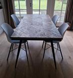Eettafel met 4 stoelen, Ophalen, Gebruikt, 50 tot 100 cm, 150 tot 200 cm