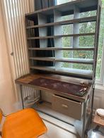 Industrieel Bureau met Opbergvakken, Huis en Inrichting, Ophalen, Gebruikt, Bureau