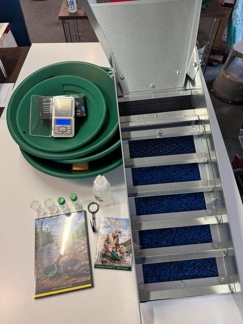 Goud Zoeken Sluisbox plus een Goudpannen Set. Metaaldetector, Hobby en Vrije tijd, Overige Hobby en Vrije tijd, Nieuw, Ophalen of Verzenden