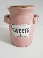 Grote Oud roze stenen snoeppot ., Huis en Inrichting, Keuken | Potten en Pannen, Ophalen of Verzenden, Zo goed als nieuw, Overige materialen