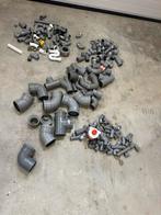 Partij PVC buizen en fittingen, kranen, koopje!, Doe-het-zelf en Verbouw, Buizen en Afvoer, Ophalen, Bochten, Gebruikt, Pvc