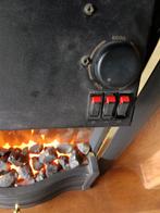 Elektrische haard met houten ombouw, Ophalen, Gebruikt, Vrijstaande haard, Elektrische haard