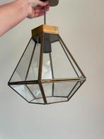 Hanglamp met glas, Huis en Inrichting, Ophalen, Zo goed als nieuw, Glas, Minder dan 50 cm