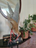 Kraanvogel beeldje houten beeld vintage, Ophalen of Verzenden