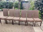 6 Loom eetkamer stoelen, Huis en Inrichting, Stoelen, Ophalen, Gebruikt, Bruin