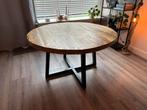 Ronde eettafel mangohout, Huis en Inrichting, Ophalen, Overige materialen, Rond, Zo goed als nieuw