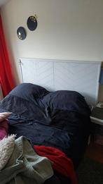 Bed, Huis en Inrichting, Ophalen, Gebruikt, Wit, Tweepersoons