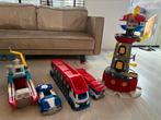 Paw patrol uitkijktoren, 2 patroller, boot en auto, Kinderen en Baby's, Speelgoed | Actiefiguren, Ophalen, Zo goed als nieuw