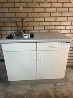 Compact keukenblok met kraan & wasbak – in goede staat, Ophalen of Verzenden, Zo goed als nieuw, Wit, Enkelwandige keuken