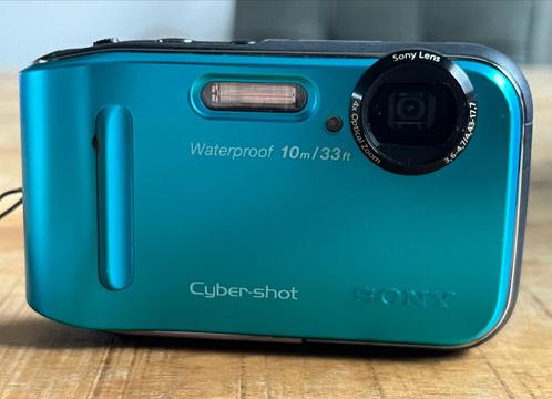 Sony cyber-shot camera waterproof 16,1 megapixel blauw, Audio, Tv en Foto, Fotocamera's Digitaal, Zo goed als nieuw, Sony, 4 t/m 7 keer