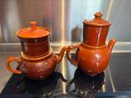 Vintage stenen kofiiepotten met stenen filter., Gebruikt, Overige modellen, Gemalen koffie, Ophalen of Verzenden