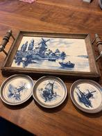 Delfts blauw dienblad en onderzetters, Ophalen