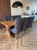 6 eetkamerstoelen, donkergrijs, Huis en Inrichting, Stoelen, Ophalen, Vijf, Zes of meer stoelen, Landelijk, Zo goed als nieuw