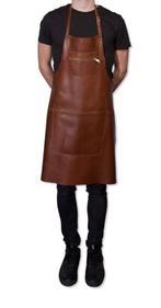 leren schort BBQ apron barbecue schort  keukenschort, Ophalen, Zo goed als nieuw
