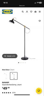RANARP Staande Leeslamp - Zwart, Huis en Inrichting, Lampen | Vloerlampen, Ophalen, Zo goed als nieuw, Metaal, 150 tot 200 cm