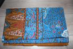 Coupon 100% katoen - Batik Java hollandais blauw bruin #3890, Hobby en Vrije tijd, Blauw, 120 cm of meer, Ophalen of Verzenden