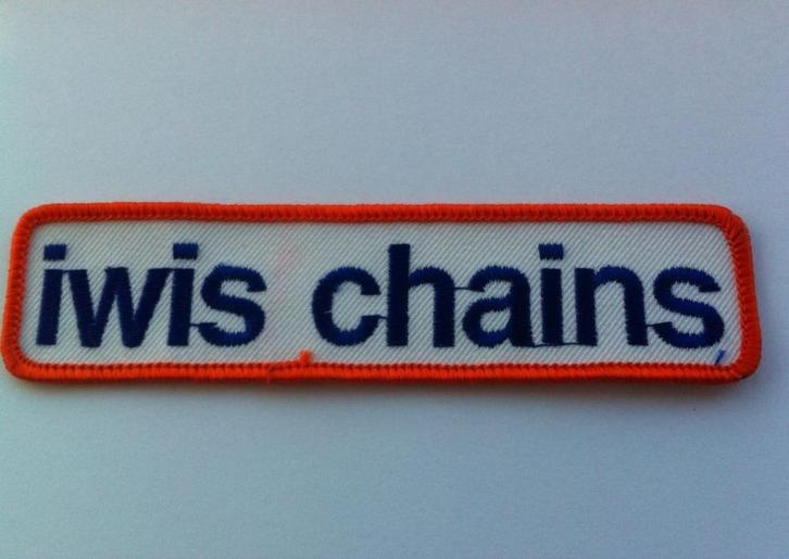 iwis motorkettingen patch badge opnaai embleem, Verzamelen, Automerken, Motoren en Formule 1, Nieuw, Motoren, Ophalen of Verzenden
