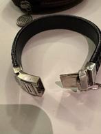 Buddha to Buddha leren armband met zilveren sluiting ( slot), Verzenden, Buddha, Zwart, Buddha to buddha