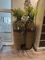 2 Riviera Maison grote rattan vazen / prijs per stuk ‼️, Ophalen, Overige kleuren, 75 cm of meer, Glas