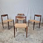 H.W. Klein, Bramin vintage jaren 60 Deense papercord stoelen, Huis en Inrichting, Ophalen, Gebruikt, Overige kleuren, Bramin møbler