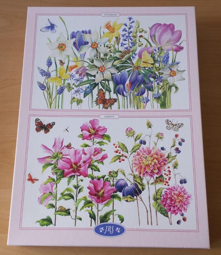 2 x Puzzel Voorjaar & Herfst - Janneke Brinkman - PTZ, Hobby en Vrije tijd, Denksport en Puzzels, Gebruikt, Legpuzzel, 500 t/m 1500 stukjes