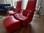 Design Fauteuils met hocker merk De Toekomst Sitting Vision, Minder dan 75 cm, Metaal, Zo goed als nieuw, 50 tot 75 cm