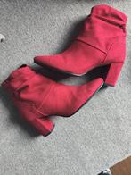 Rode enkel laarsjes mt.38, Lage of Enkellaarzen, Ophalen of Verzenden, Zo goed als nieuw, Rood