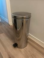Brabantia Retro Prullenbak - 30 Liter - metaalkleurig, Ophalen, Gebruikt, Met pedaal, 20 tot 30 liter