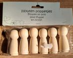 Houten poppetjes pionnen 6 stuks NIEUW, Ophalen of Verzenden, Nieuw